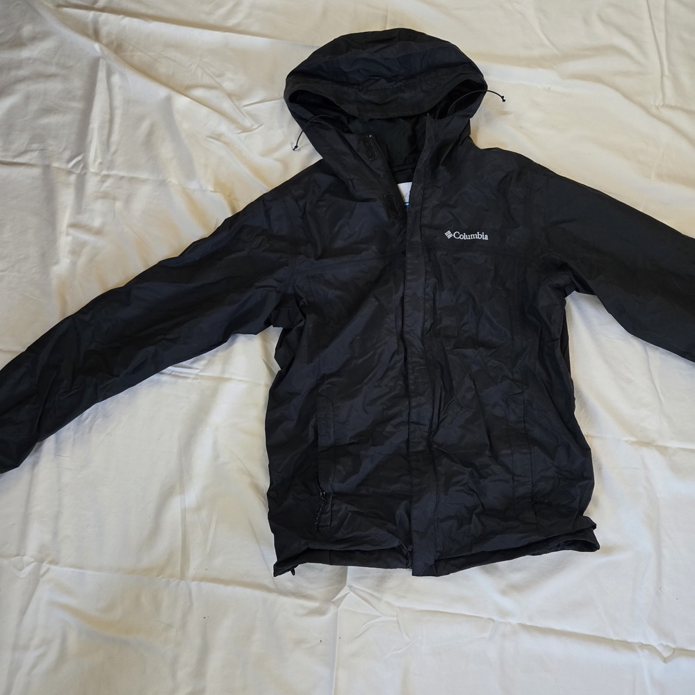 Columbia Men's Rain Jacket - Size Small, Color Black